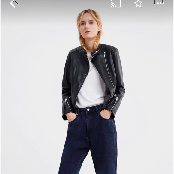 Zara faux leather jacket - Picture 8 of 11